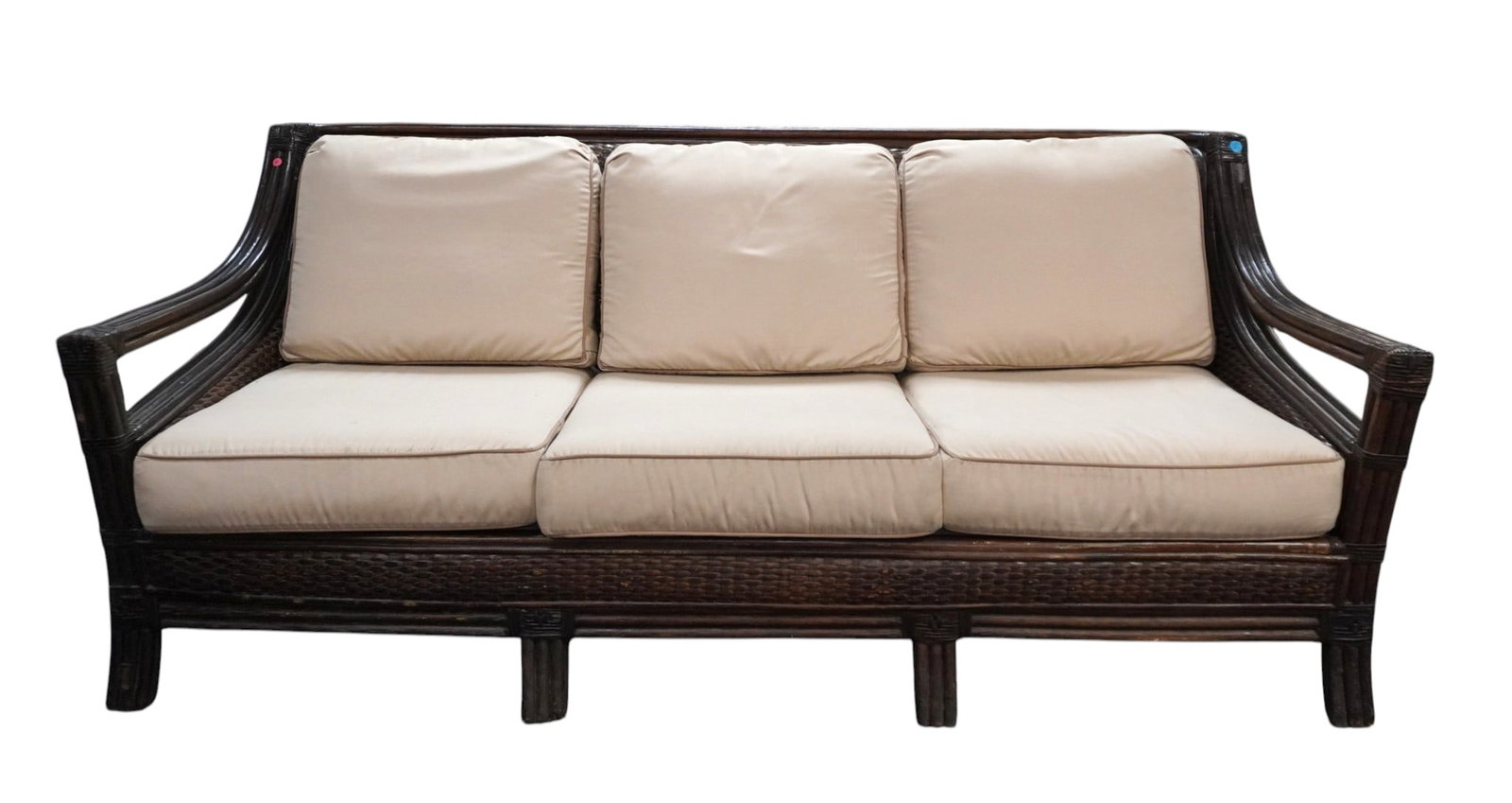 RATTAN OUTDOOR 3 SEAT SOFA (1 of 7)