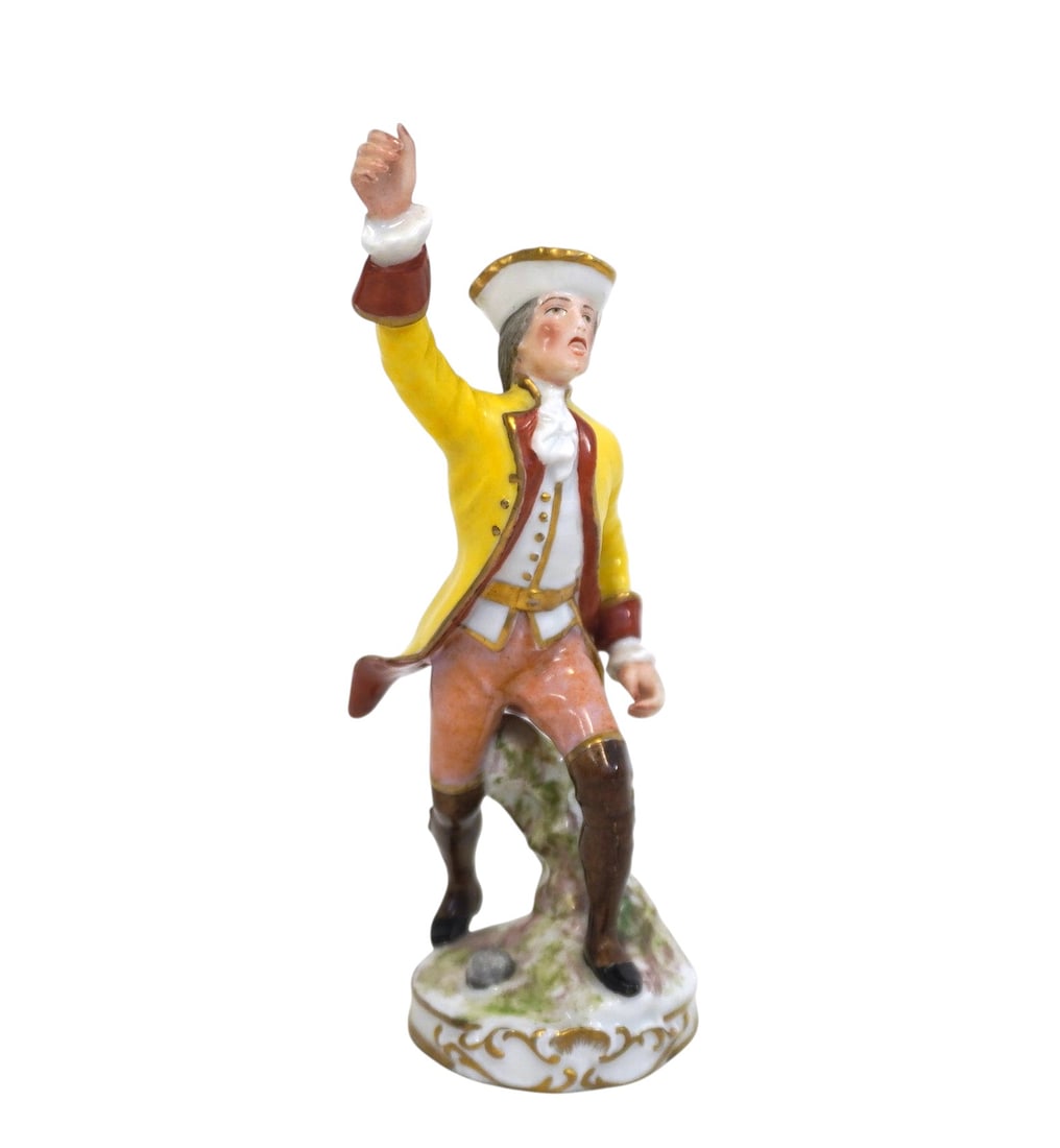 ANTIQUE HAND PAINTED GERMAN PORCELAIN GENTLEMAN (1 of 5)