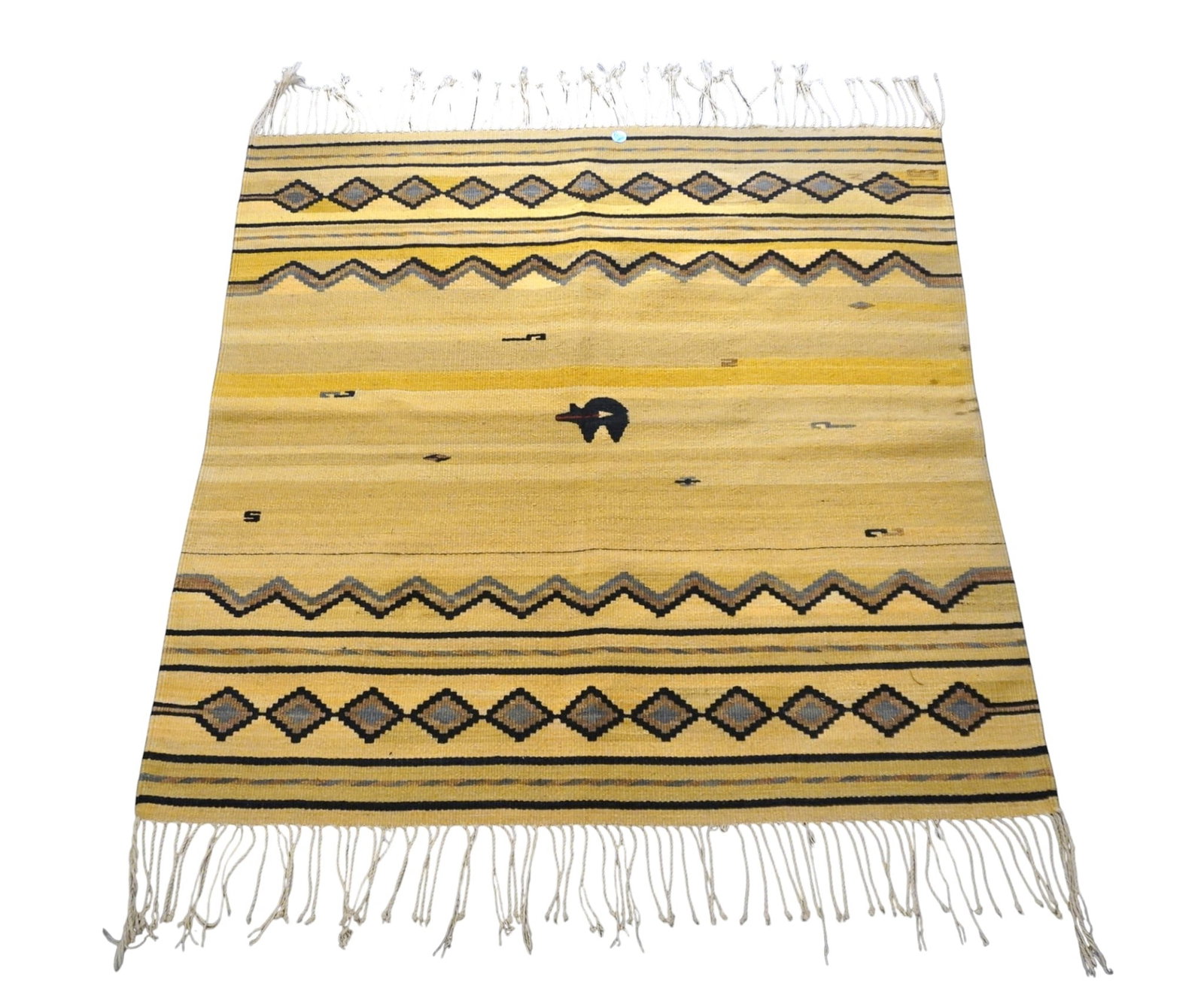 VINTAGE NAVAJO RUG WITH CENTRAL BEAR MOTIF (1 of 10)