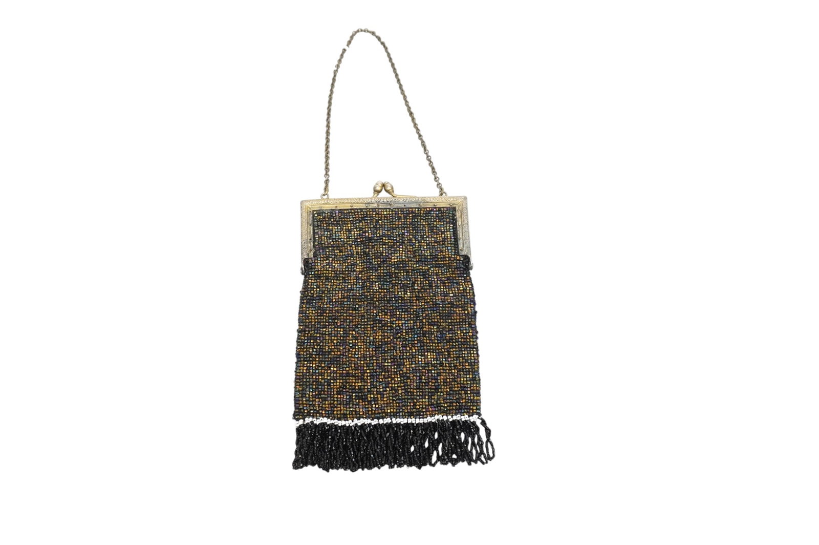 ANTIQUE FRENCH BEADED EVENING BAG (1 of 3)