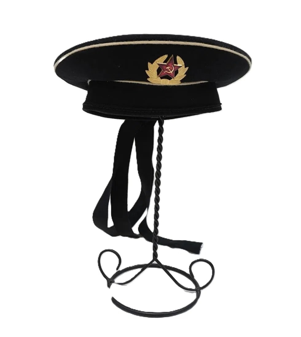 VINTAGE 1950S RUSSIAN NAVY BESKOZIRKA HAT (1 of 4)