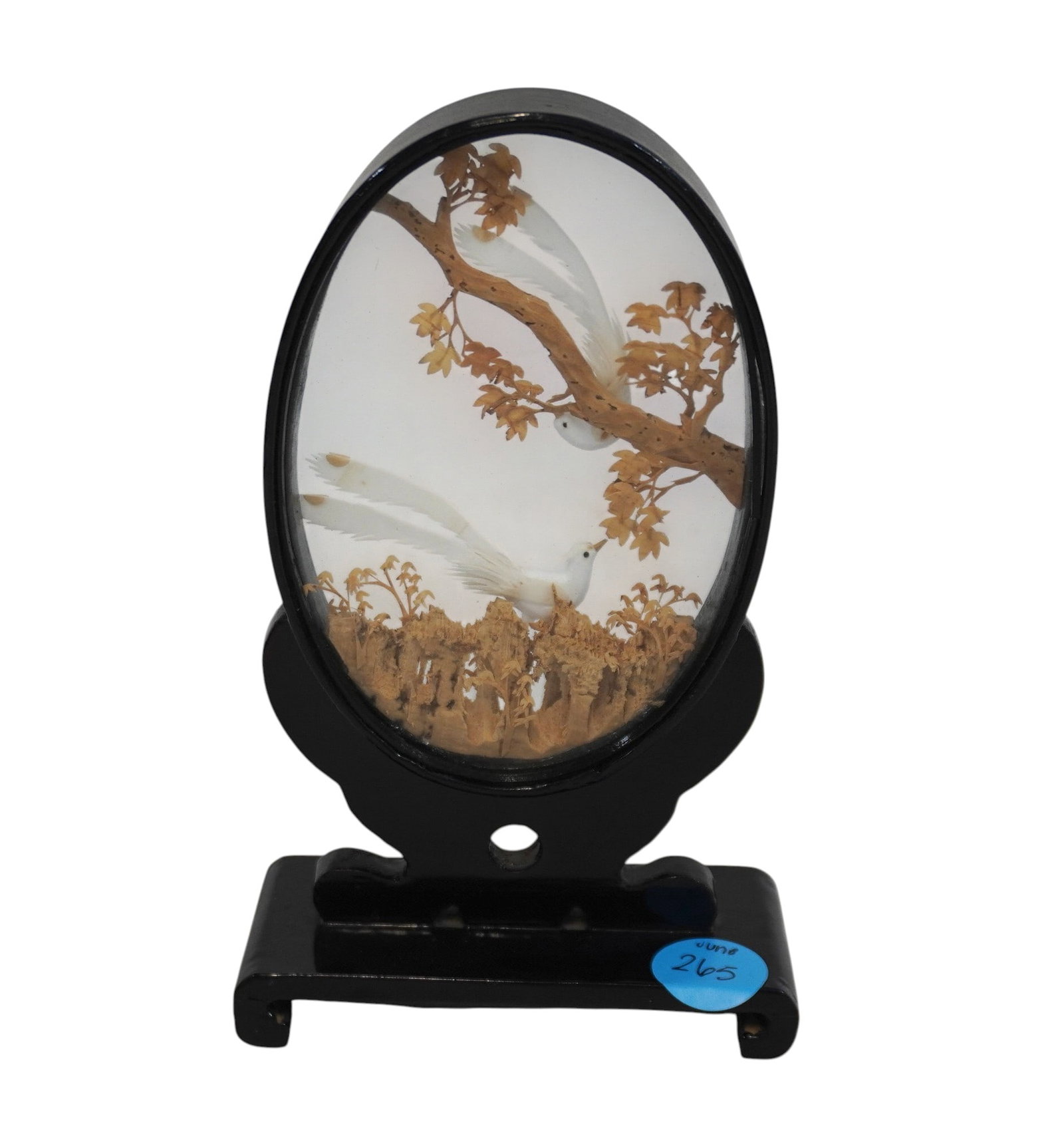 VINTAGE CHINESE CARVED CORK DIORAMA (1 of 3)
