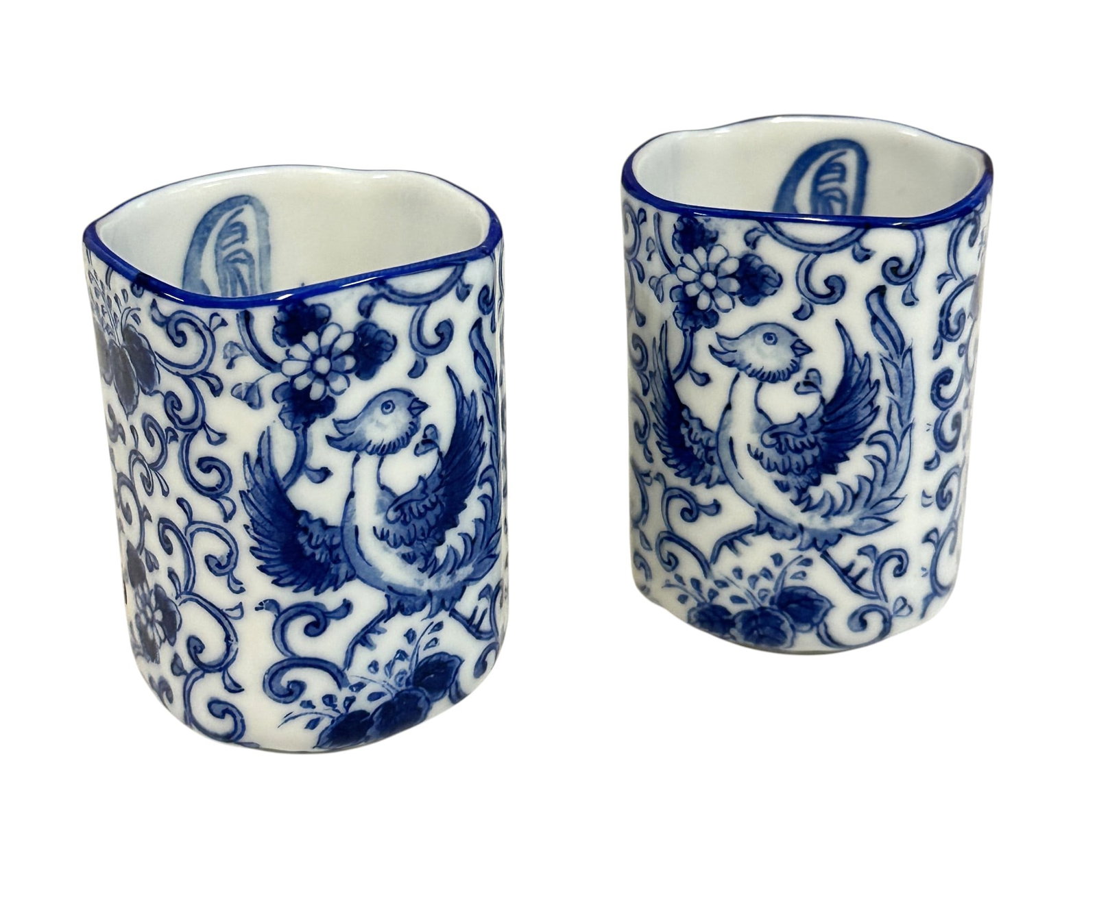 PAIR OF JAPANESE VINTAGE PHOENIX BIRD TEA CUPS (1 of 1)