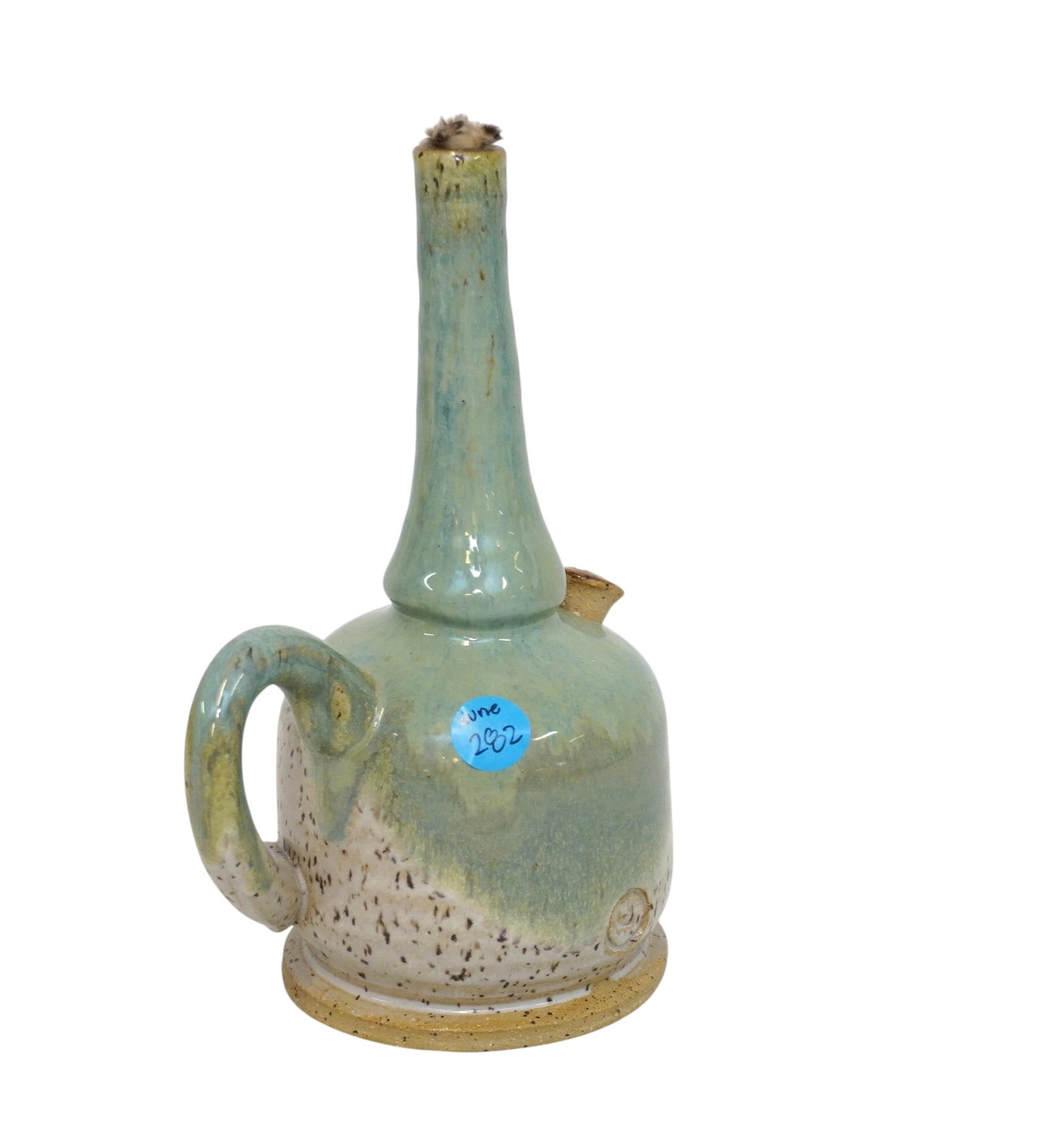 STUDIO ART POTTERY SIGNED OIL LAMP (1 of 6)