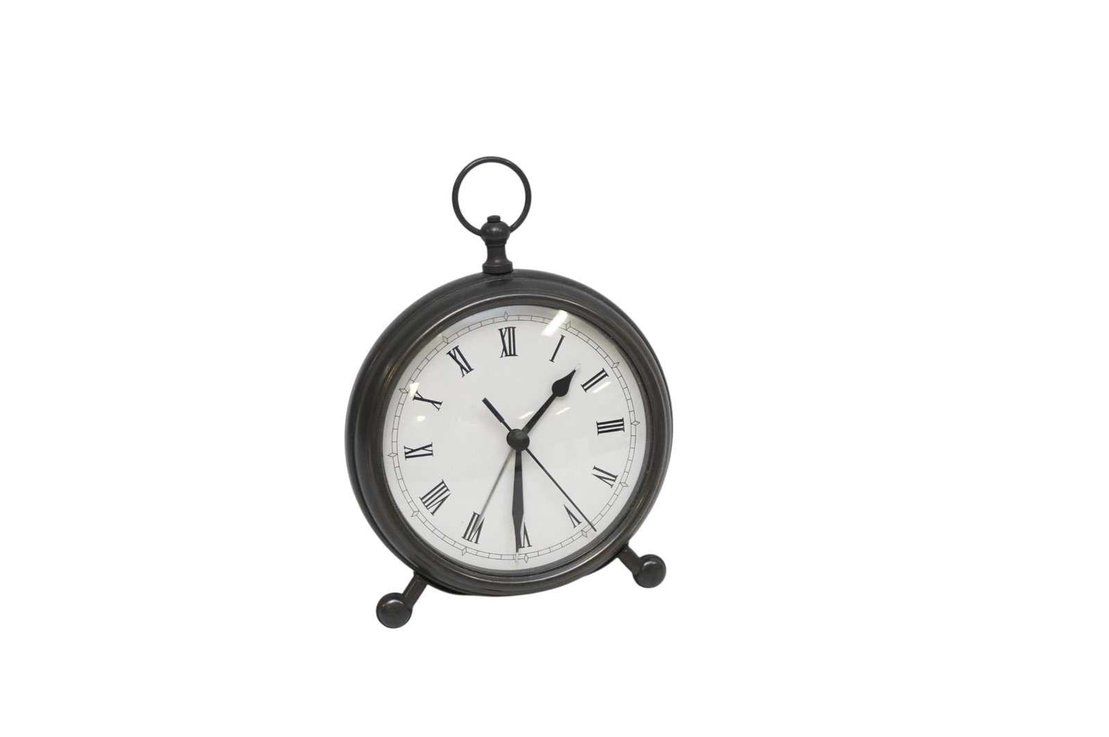 POTTERY BARN POCKET WATCH STYLE ALARM CLOCK: Pottery Barn Pocket Watch Alarm Clock. New. No Box. Has Battery, Runs well. . Measures 5 1/4"x2"x7 1/2". Weight 2 lbs. PROVENANCE The Historic R.M. Venning House, Charleston SC **In house shipping ava