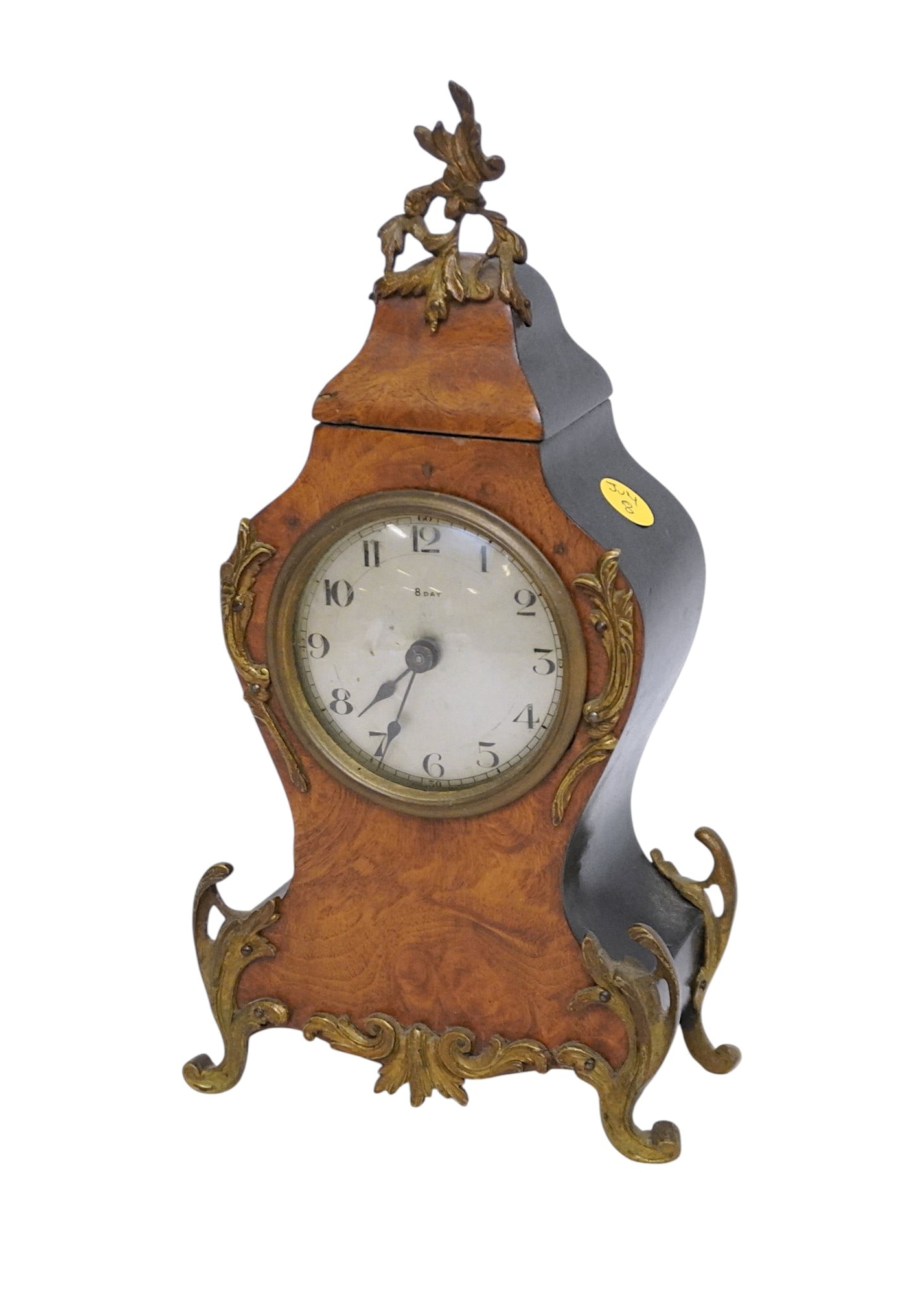 FRENCH CLOCK WOOD BRONZE MOUNTED (1 of 6)
