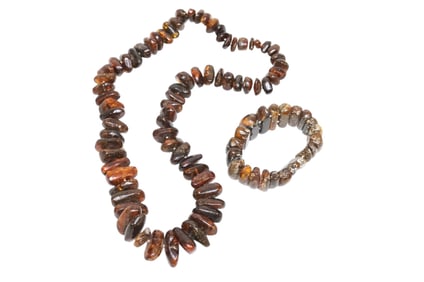 2 pc BALTIC AMBER NECKLACE AND BRACELET