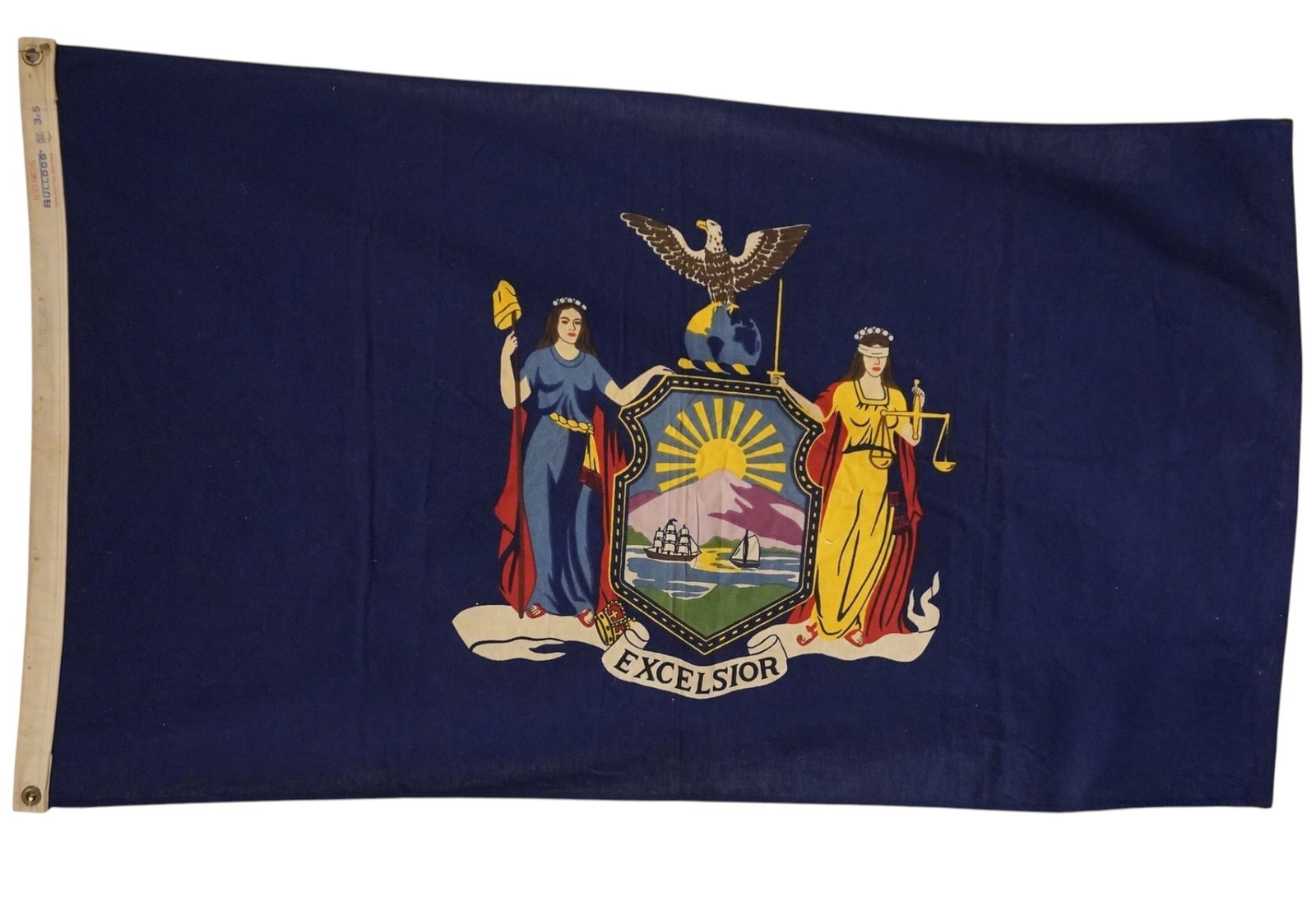 VINTAGE 1950S NEW YORK STATE COTTON FLAG (1 of 8)