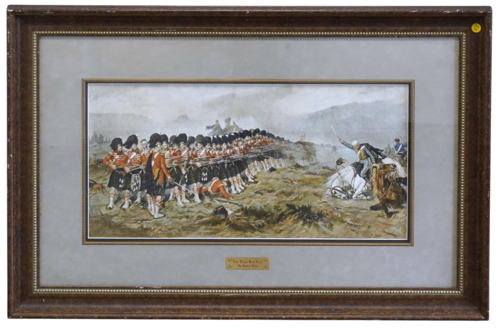 VINTAGE COLOR PRINT THE THIN RED LINE BY ROBERT GIBB (1 of 3)