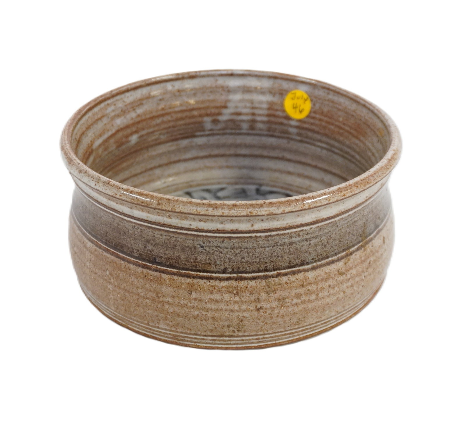 VINTAGE MID CENTURY STUDIO POTTERY BOWL: Vintage Mid Century Studio Pottery Bowl. Measures 7 1/2"x7 1/2"x3 1/2". Weight 2 lbs 6 oz