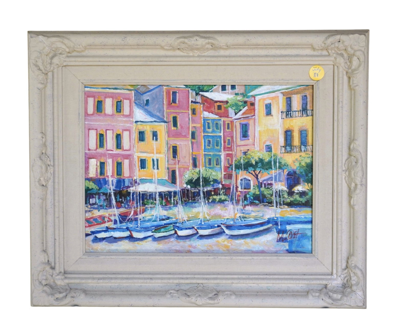 PORTOFINO HARBOR OIL ON BOARD MARY LOU COST (1 of 3)