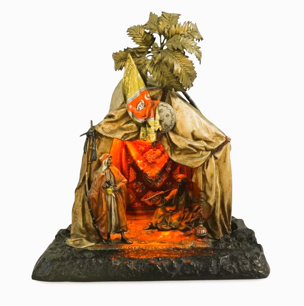 AUSTRIAN COLD PAINTED ORIENTALIST BRONZE BY ANTON CHOTKA (1 of 12)