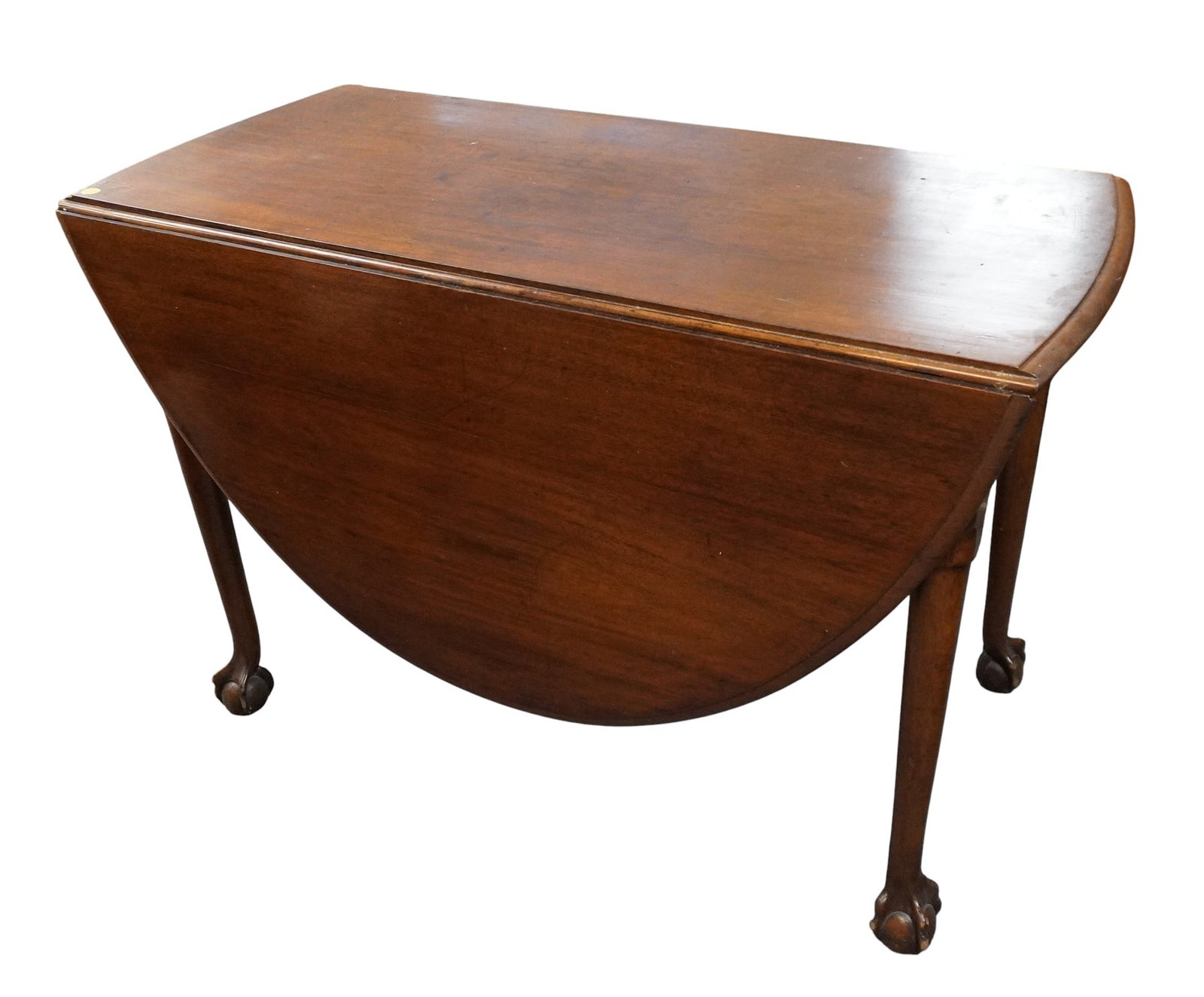 ENGLISH CHIPPENDALE BALL & CLAW FOOT DROP LEAF TABLE (1 of 2)
