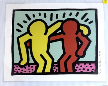 KEITH HARING 'POP SHOP I, PLATE 1' SCREENPRINT BEST BUDDIES