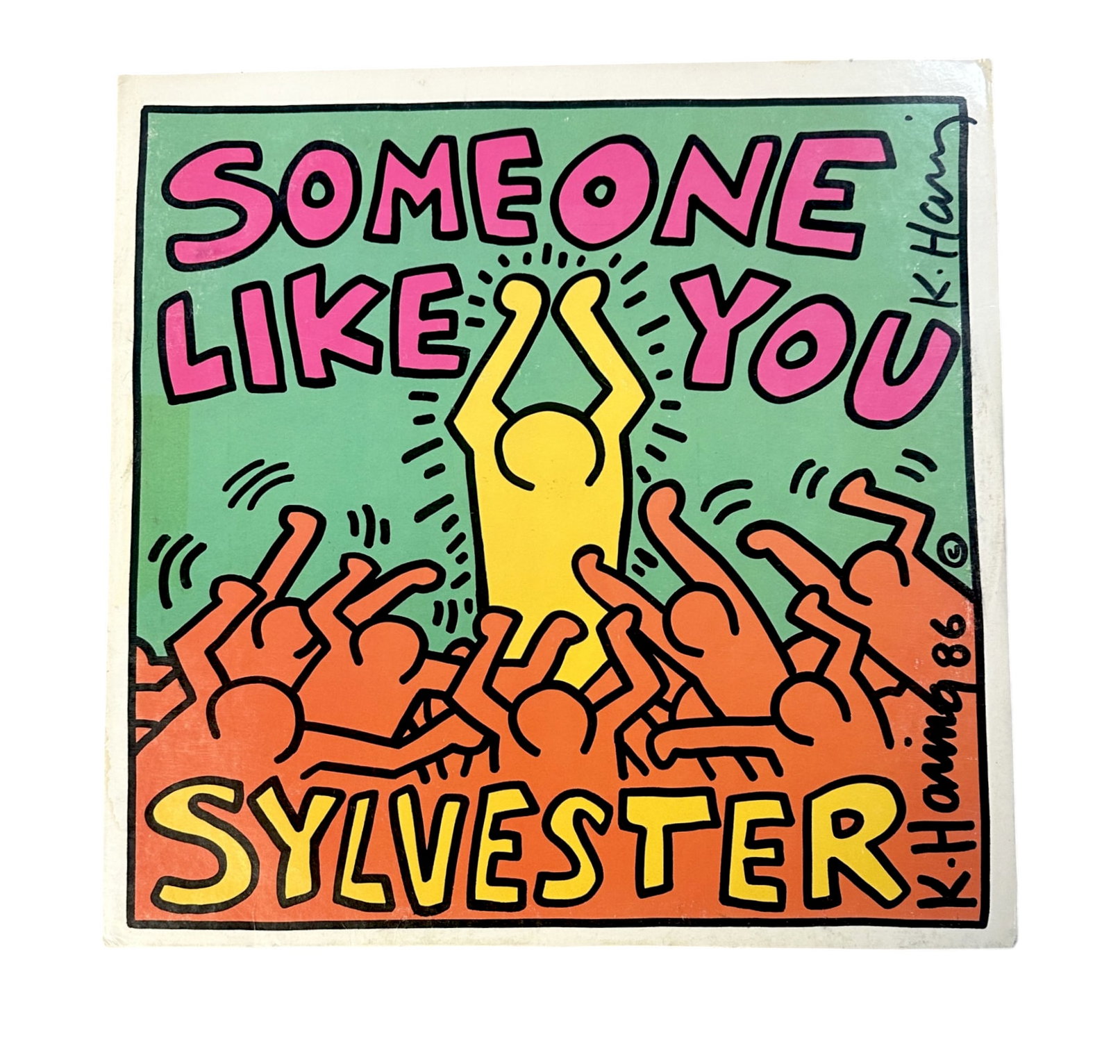 KEITH HARING SIGNED 1986 SOMEONE LIKE YOU LP (1 of 5)