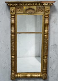 ANTIQUE 19TH C GILTWOOD PIER MIRROR
