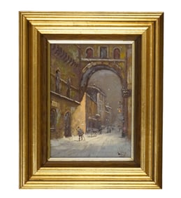 MID CENTURY ITALIAN SCHOOL OIL ON BOARD