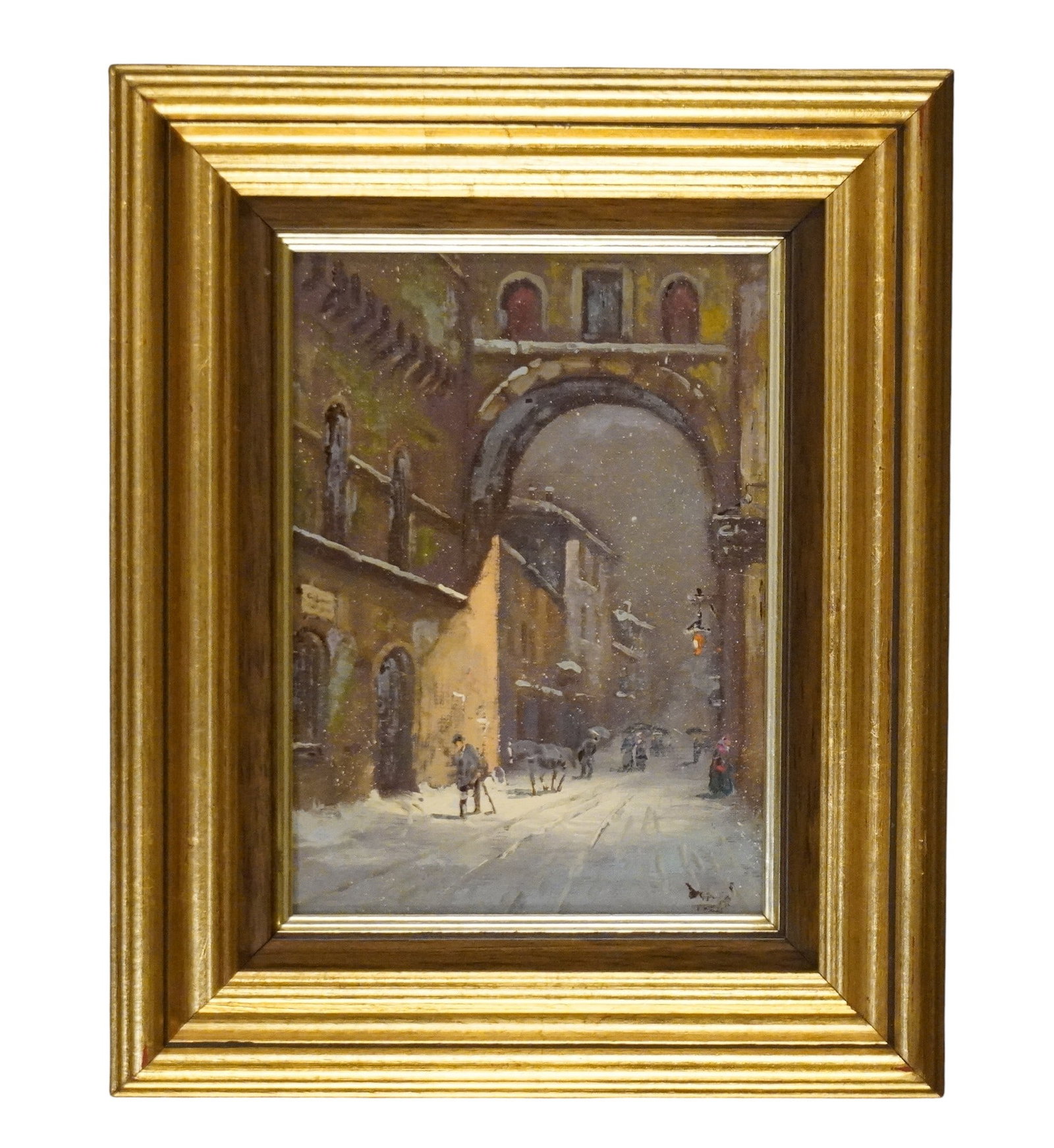MID CENTURY ITALIAN SCHOOL OIL ON BOARD (1 of 4)