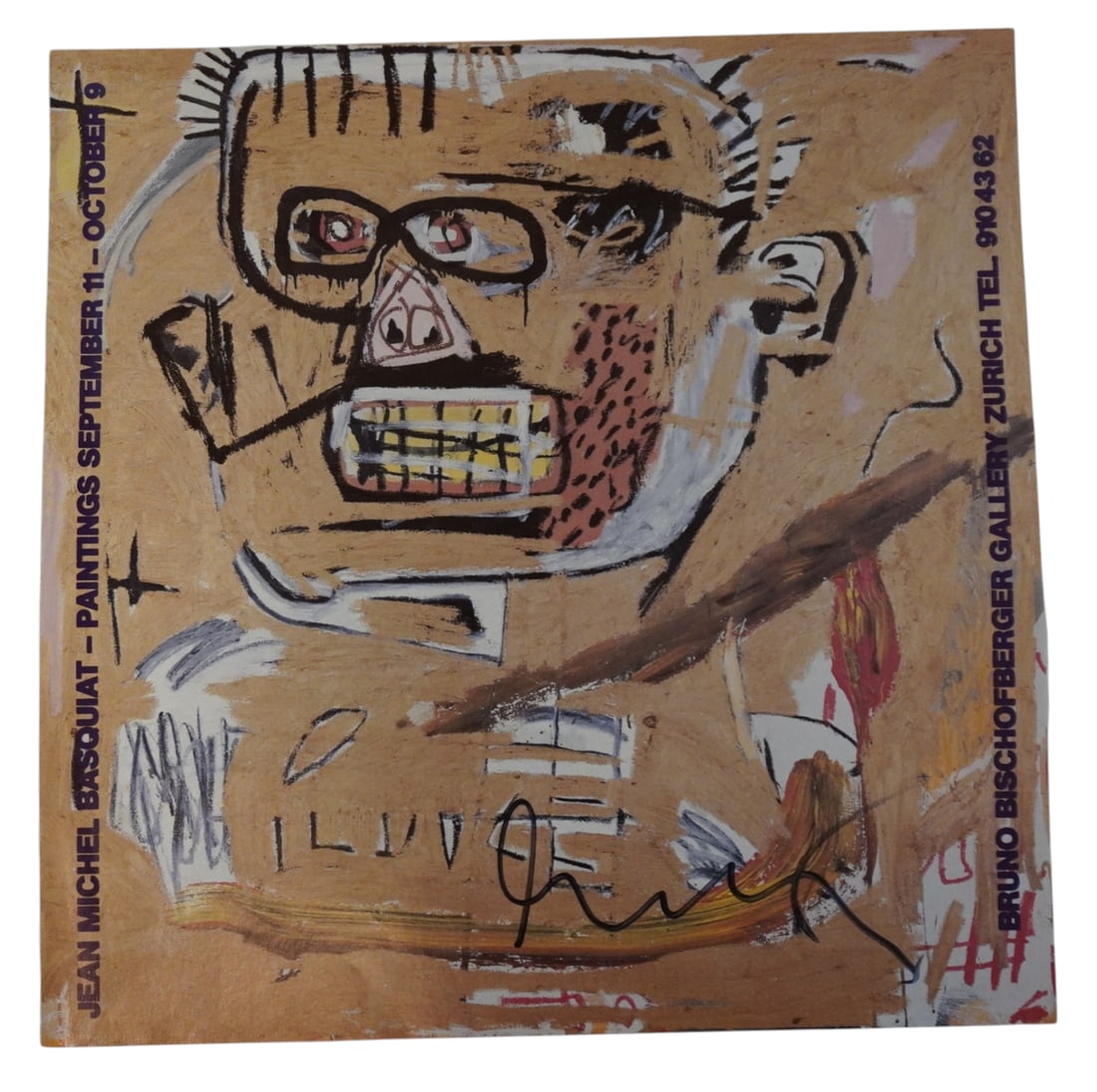 JEAN-MICHEL BASQUIAT SIGNED EXHIBITION AD 1983 DUCE II (1 of 5)