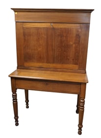 19th c DROP FRONT PLANTATION DESK