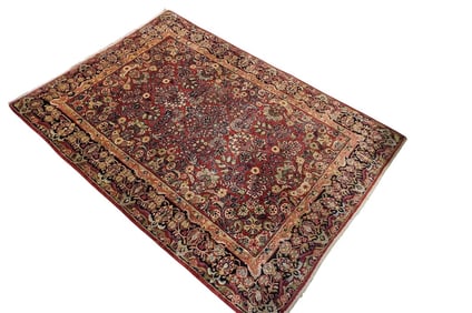 VINTAGE PERSIAN SAROUK HAND KNOTTED WOOL 9 FT
