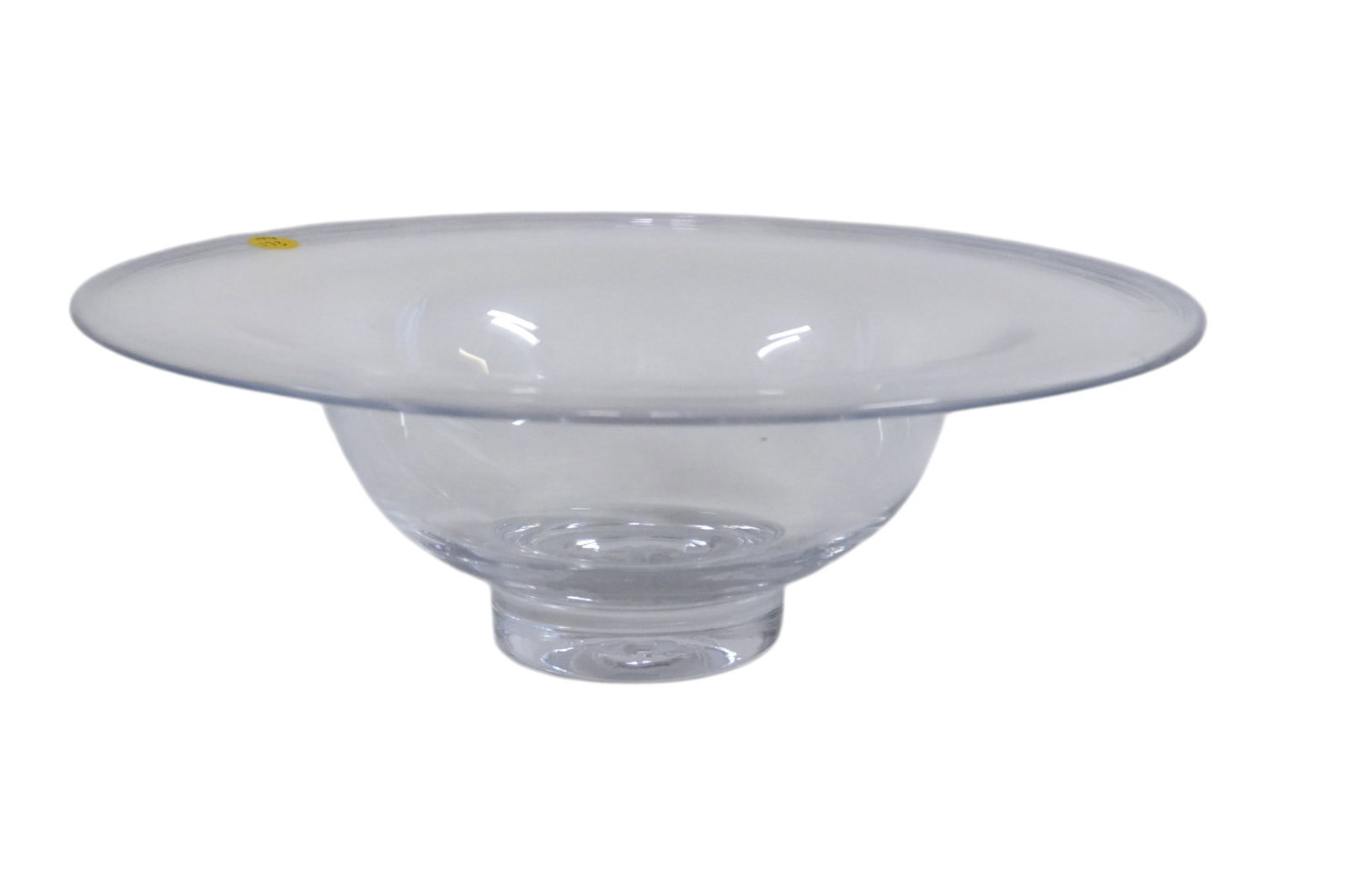 SIMON PEARCE LARGE "CELEBRATION" GLASS BOWL: Simon Pearce Large "Celebration" Glass Bowl. Measures approx. 5" x 14.25" in dia. and weighs 4 lbs 9 oz.