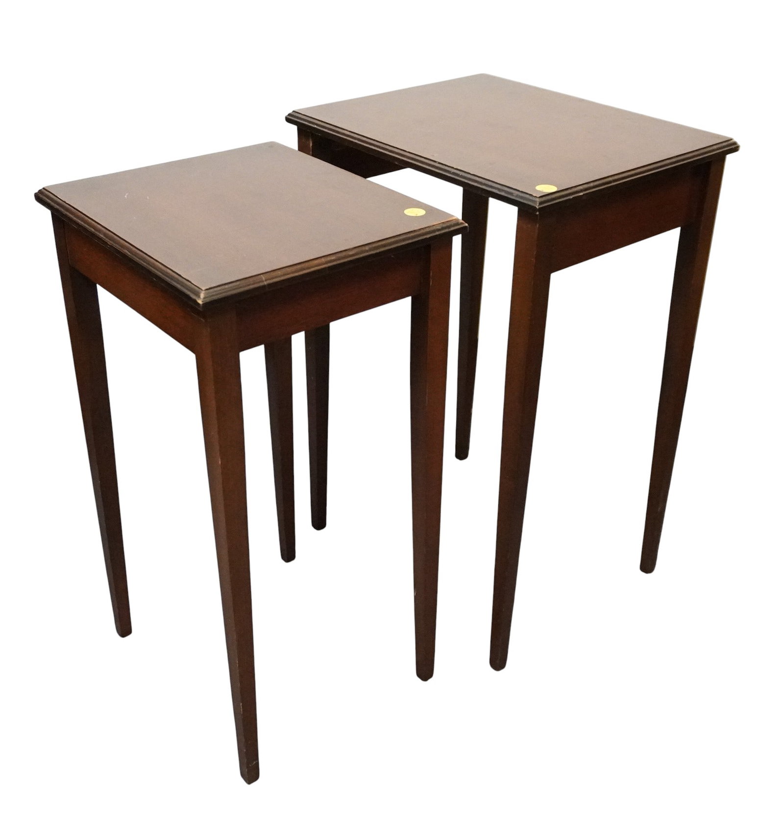 2 PC FINE ARTS FURNITURE CO NESTING TABLES (1 of 5)