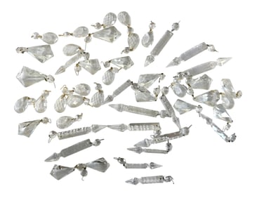 47 ANTIQUE / VINTAGE CHANDELIER PRISMS