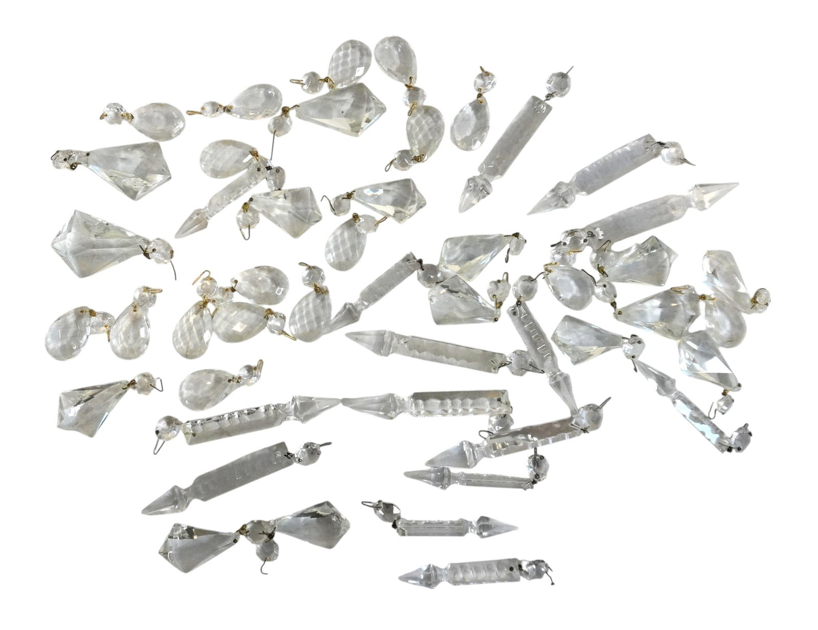 47 ANTIQUE / VINTAGE CHANDELIER PRISMS (1 of 2)