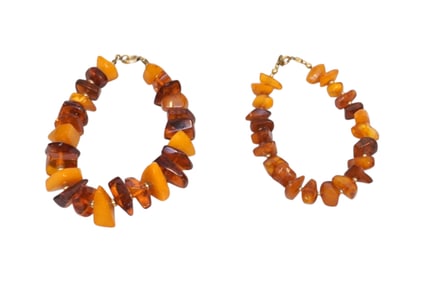 2 BALTIC AMBER BRACELETS IN BUTTERSCOTCH & HONEY