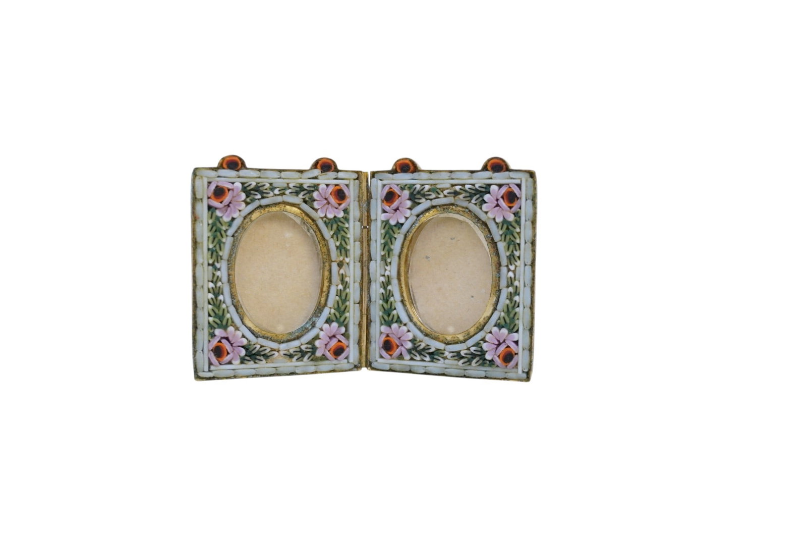 ITALIAN MICRO MOSAIC DOUBLE PICTURE FRAME (1 of 4)