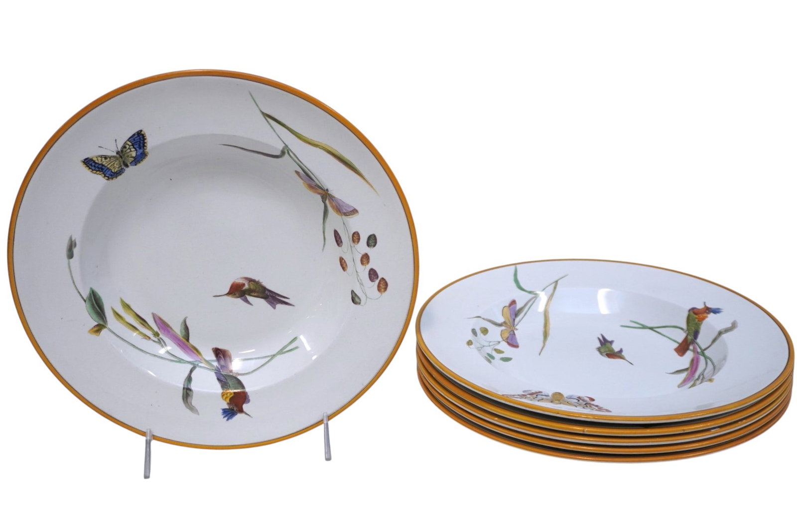 6 WEDGWOOD CREAMWARE HUMMINGBIRD & FLORA BOWLS (1 of 4)