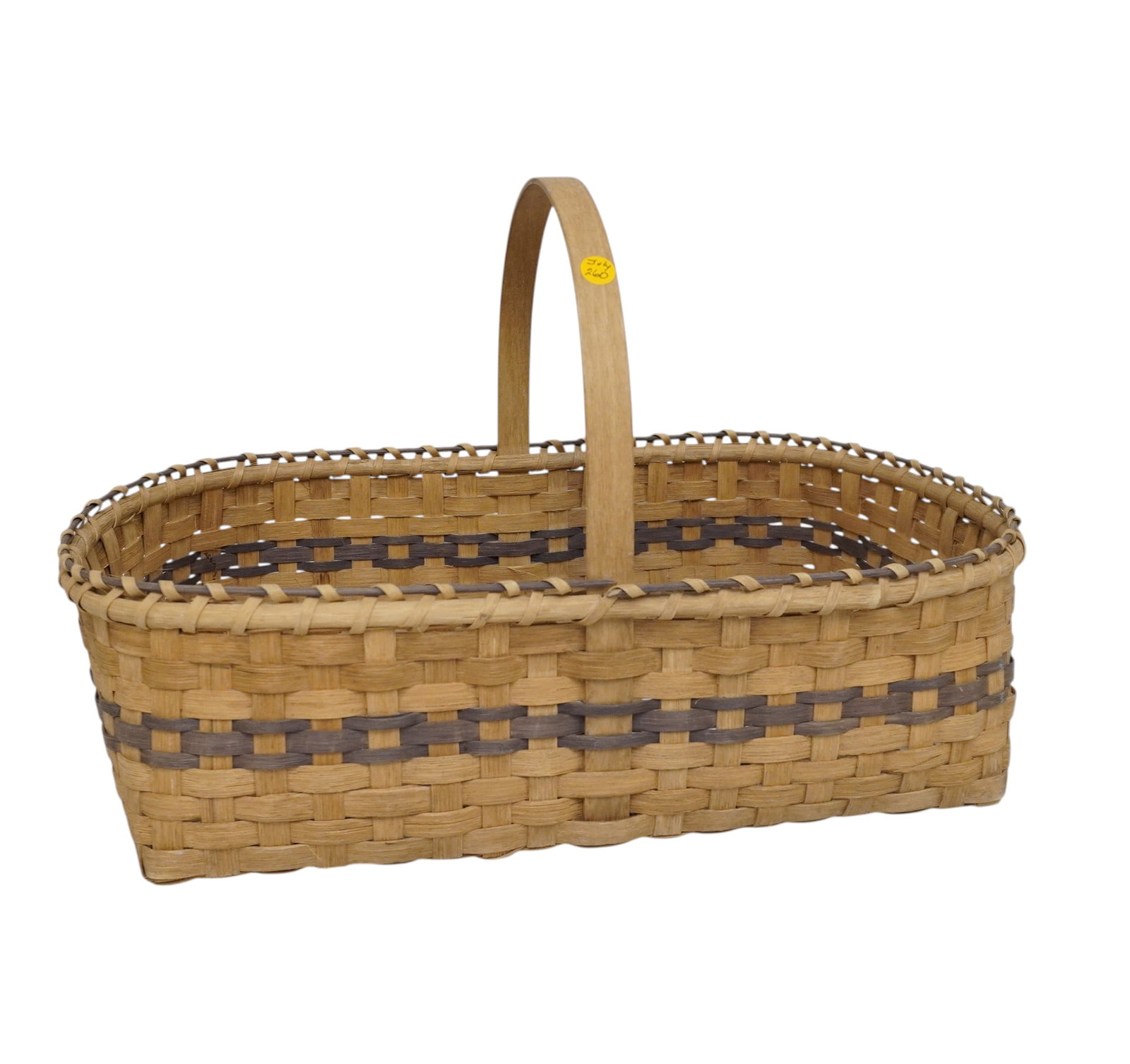 LARGE AMERICAN SPLINT HAND WOVEN BASKET VEGETABLES (1 of 4)