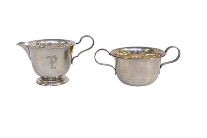 2 STERLING CREAMER & SUGAR