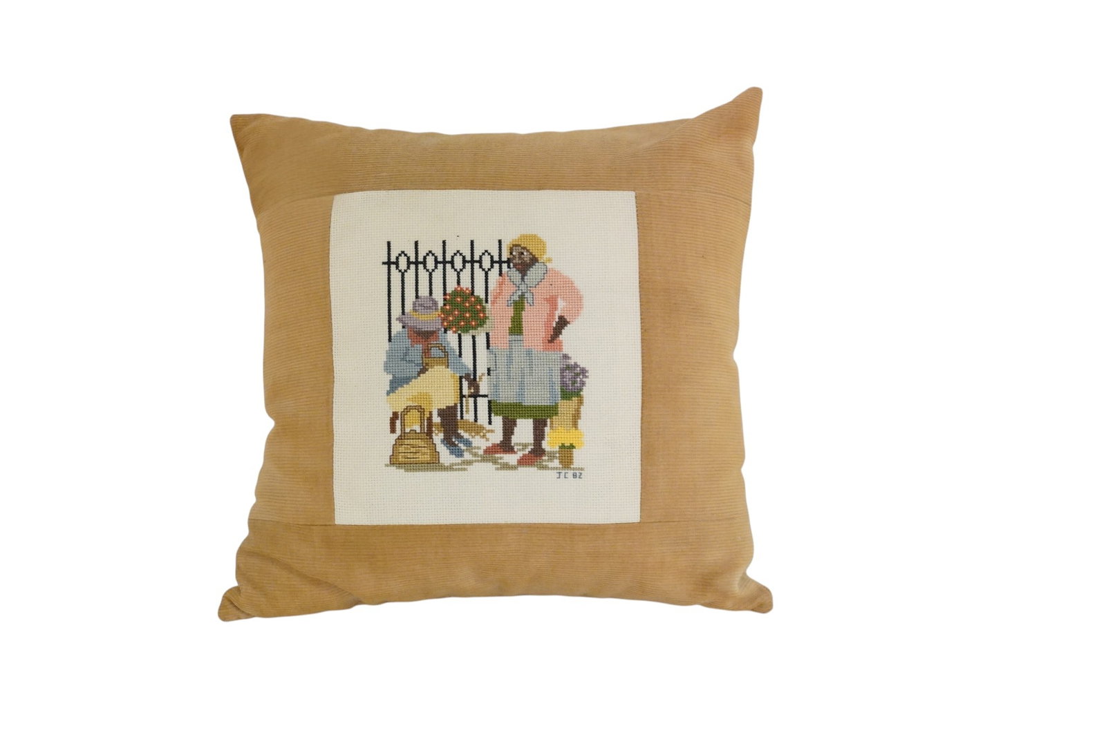 HAND STITCHED VINTAGE CHARLESTON SWEETGRASS FLOWER LADIES (1 of 3)