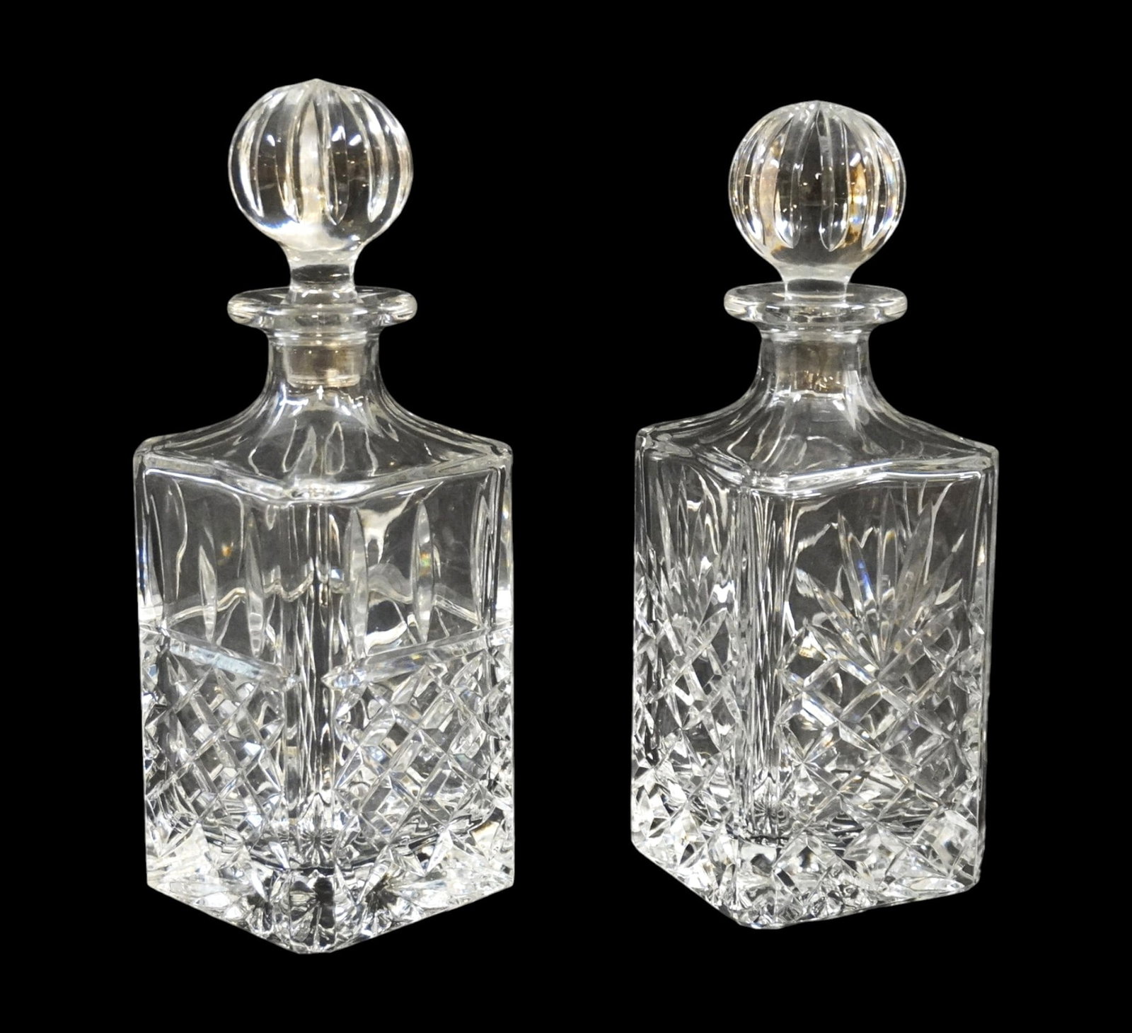 PAIR OF CRYSTAL DECANTERS (1 of 5)