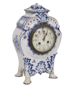 ANTIQUE FRENCH JAPY FRERES & CIE PORCELAIN CLOCK