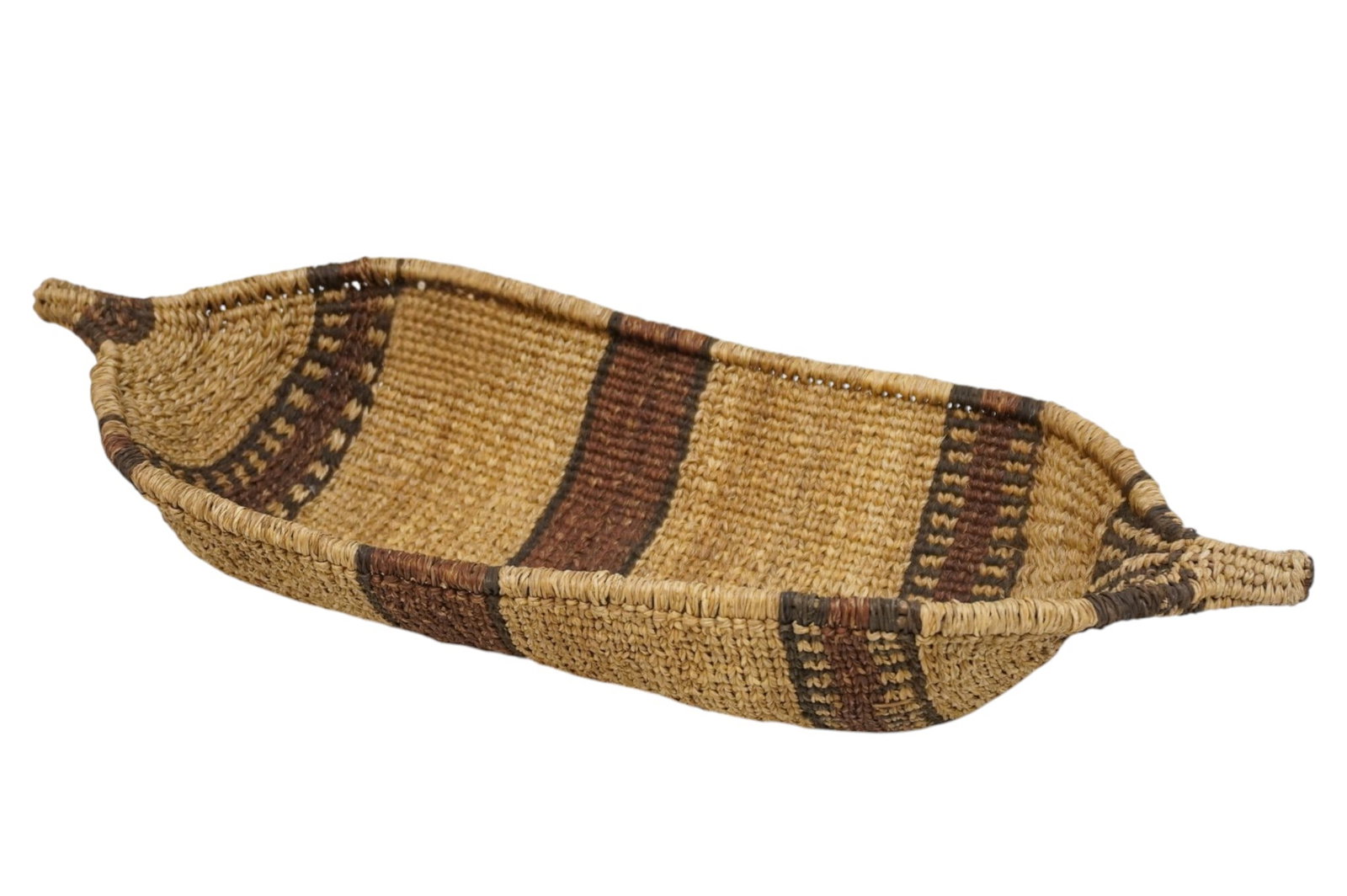 VINTAGE ETHIOPIAN GAMBELA WOVEN BREAD BASKET (1 of 3)