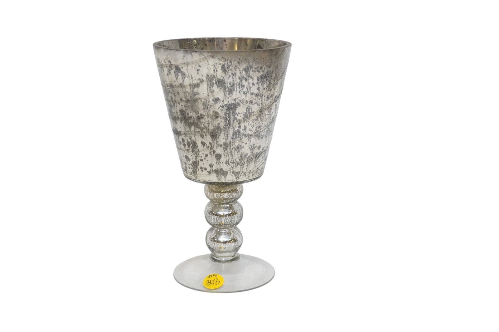 MERCURY GLASS GOBLET VASE (1 of 5)