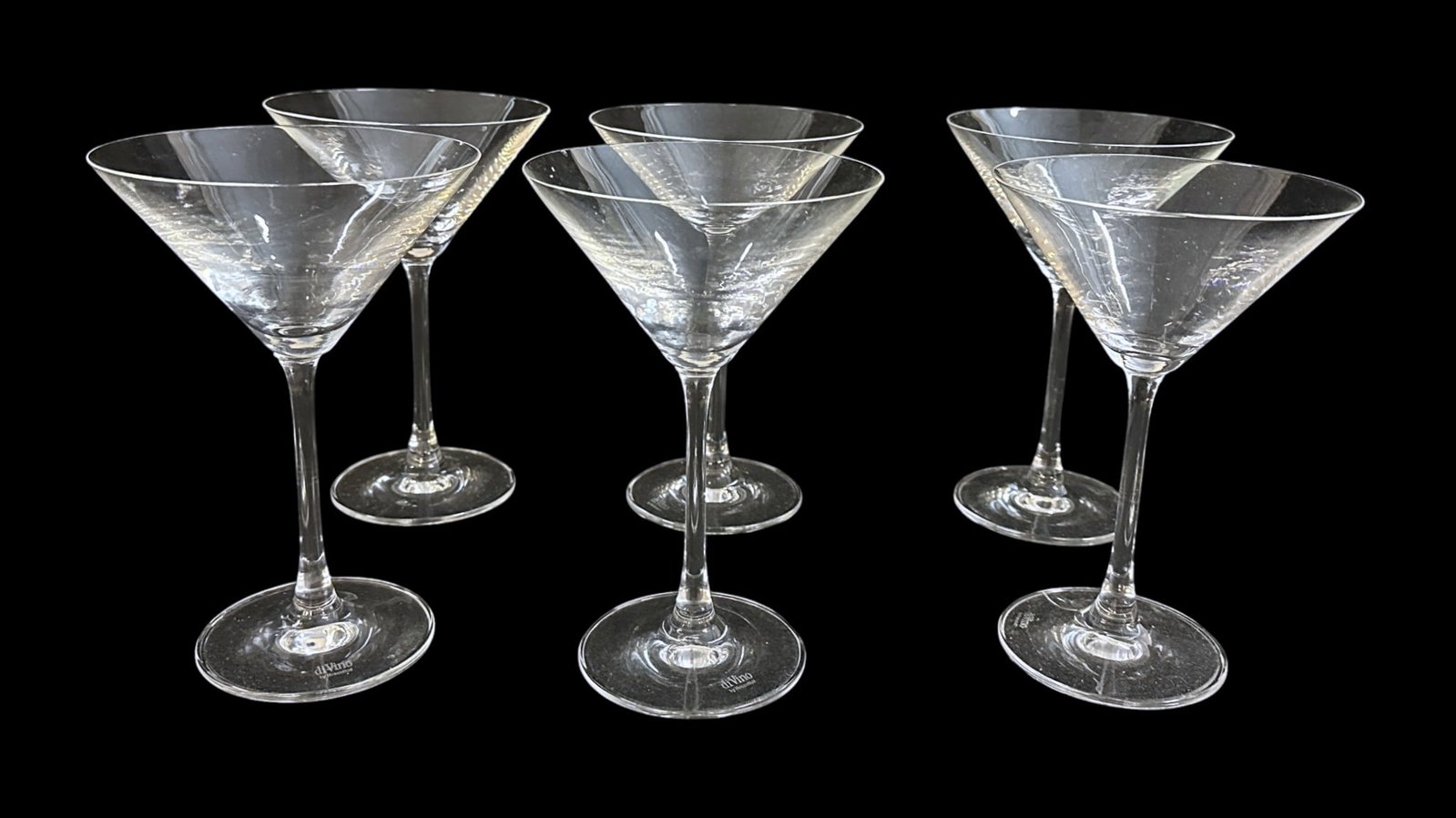 BOXED SET OF 6 ROSENTHAL DI VINO MARTINI GLASSES