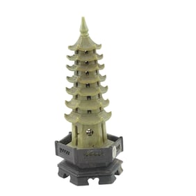 ANTIQUE CARVED CHINESE SOAPSTONE PAGODA