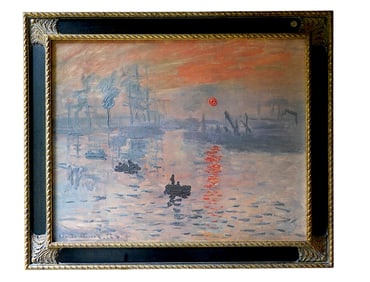 REPRODUCTION OIL ON CANVAS IMPRESSION SUNRISE CLAUDE MONET