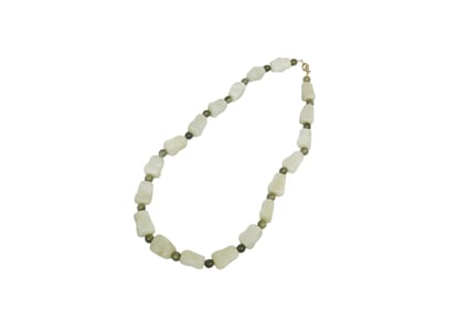 HETIAN JADE BEADED NECKLACE