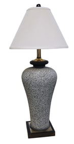 VINTAGE LARGE MODERN GRANITE LOOK CERAMIC LAMP