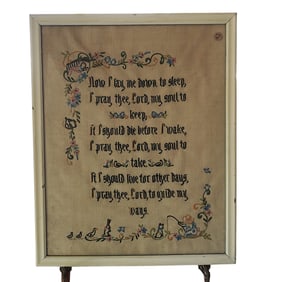 VINTAGE CROSS STITCH PRAYER SAMPLER