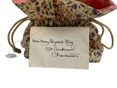 VINTAGE DRAWSTRING PURSE - A GIFT FROM LEILA WARING