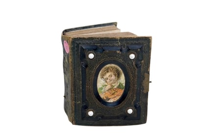 ANTIQUE FAMILY PHOTO ALBUM FILLED WITH TIN TYPES, ETC.