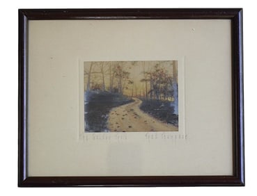 THE GOLDEN TRAIL FRED THOMPSON HAND COLORED PHOTOGRAPH