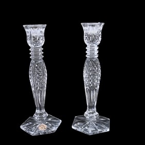 PAIR of WATERFORD CRYSTAL BETHANY CANDLESTICKS