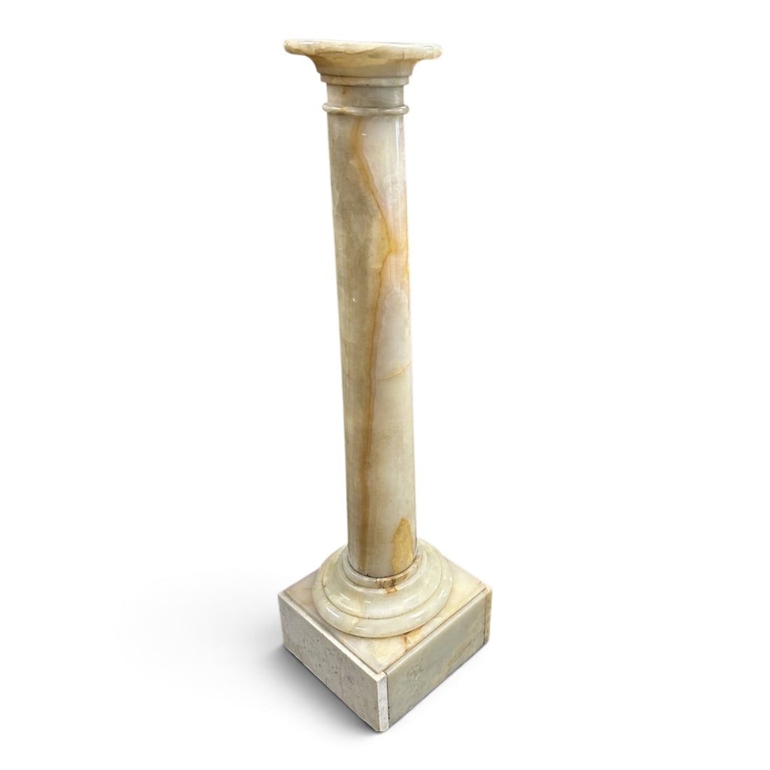 19TH C ONYX CLASSICAL COLUMN PEDESTAL (1 of 3)